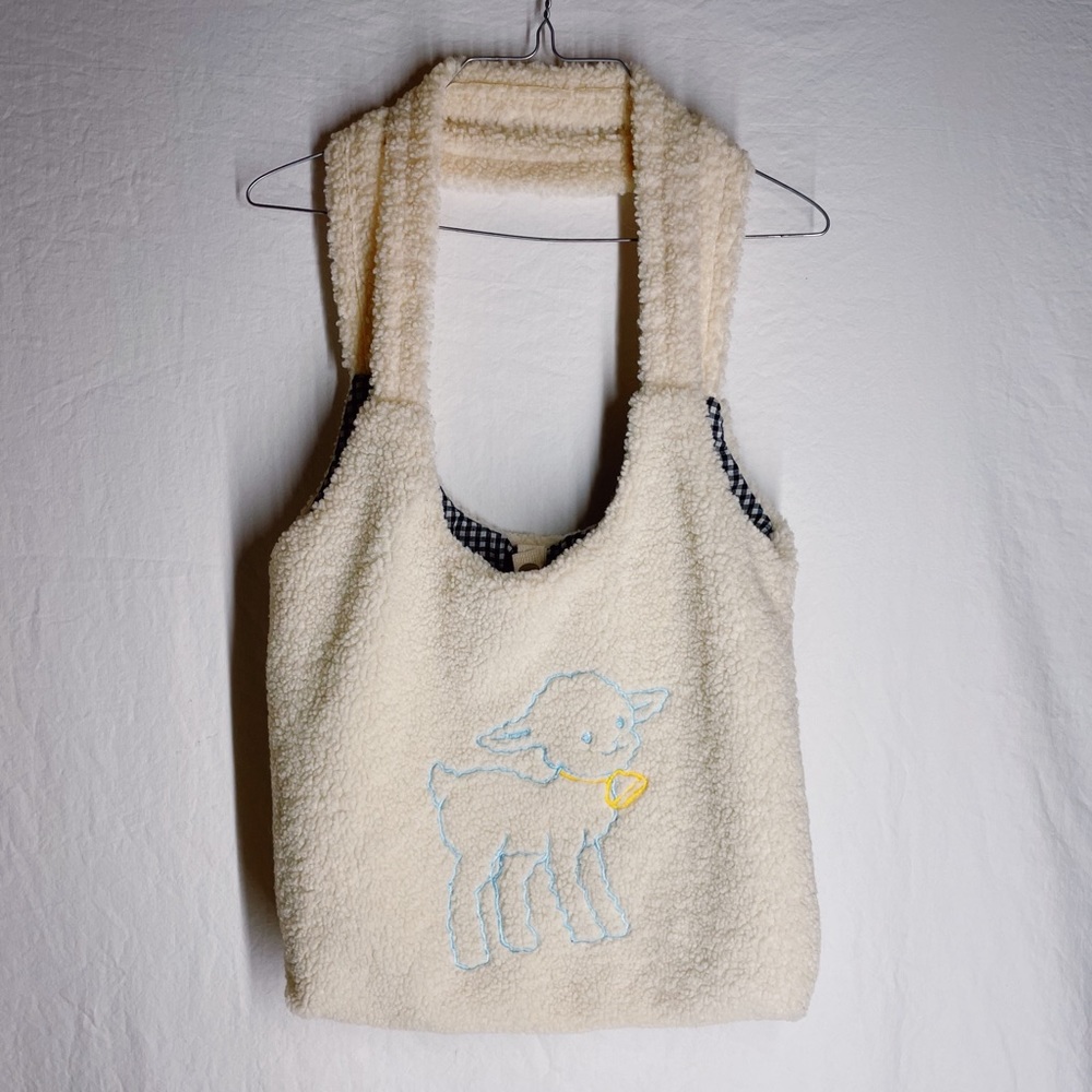 Faux Lambswool Tote